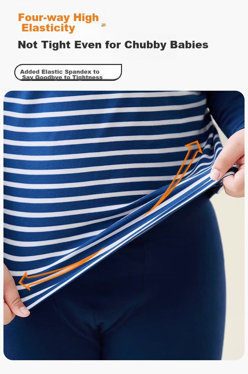 LangSha Boys' Plus Size Thermal Underwear Set Autumn Cotton Long Johns for Big Boys and Teenagers 13