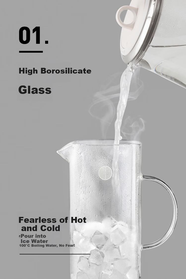 Buydeem Tea Brewing Pot Office Home Tea Set with Handle, Anti-Scald, Tea-Water Separation Cold Water Kettle 11