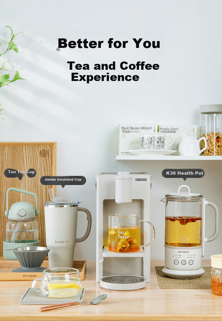 Buydeem Desktop Instant Heating Water Dispenser 4.5L S121 Light Green Smart Multi-Function Water Boiler for Home Tea Coffee Milk Preparation 14