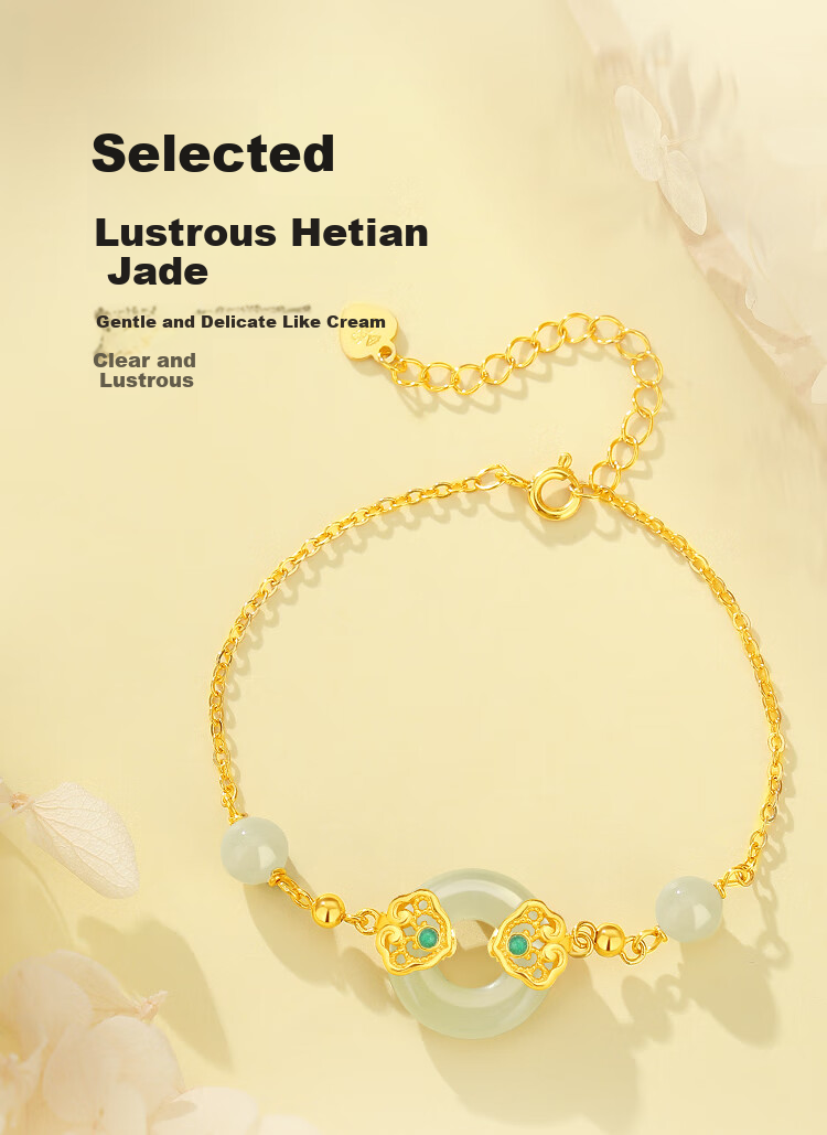 Sino Gem Ruyi Peace Silver Bracelet for Women Luxury High-End Birthday Gift Elegant Jewelry for Wife Mom Girlfriend 5