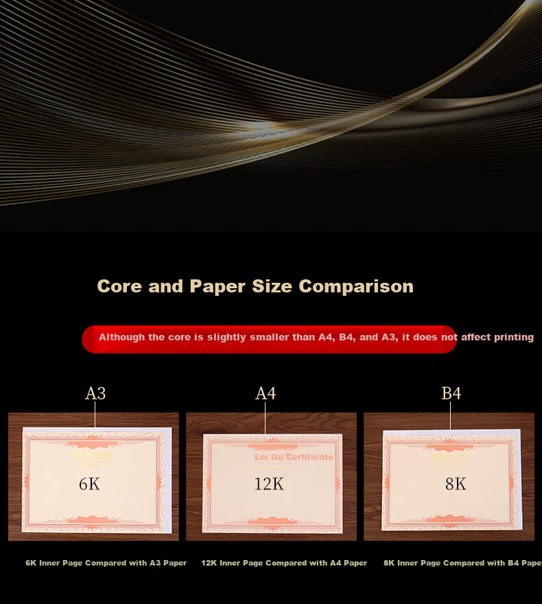 Gelite New Medal Honor Certificate 6K 10 Books Gold Stamped Blank Award Certificate Cover with Inner Core for Awards Training Recognition 1