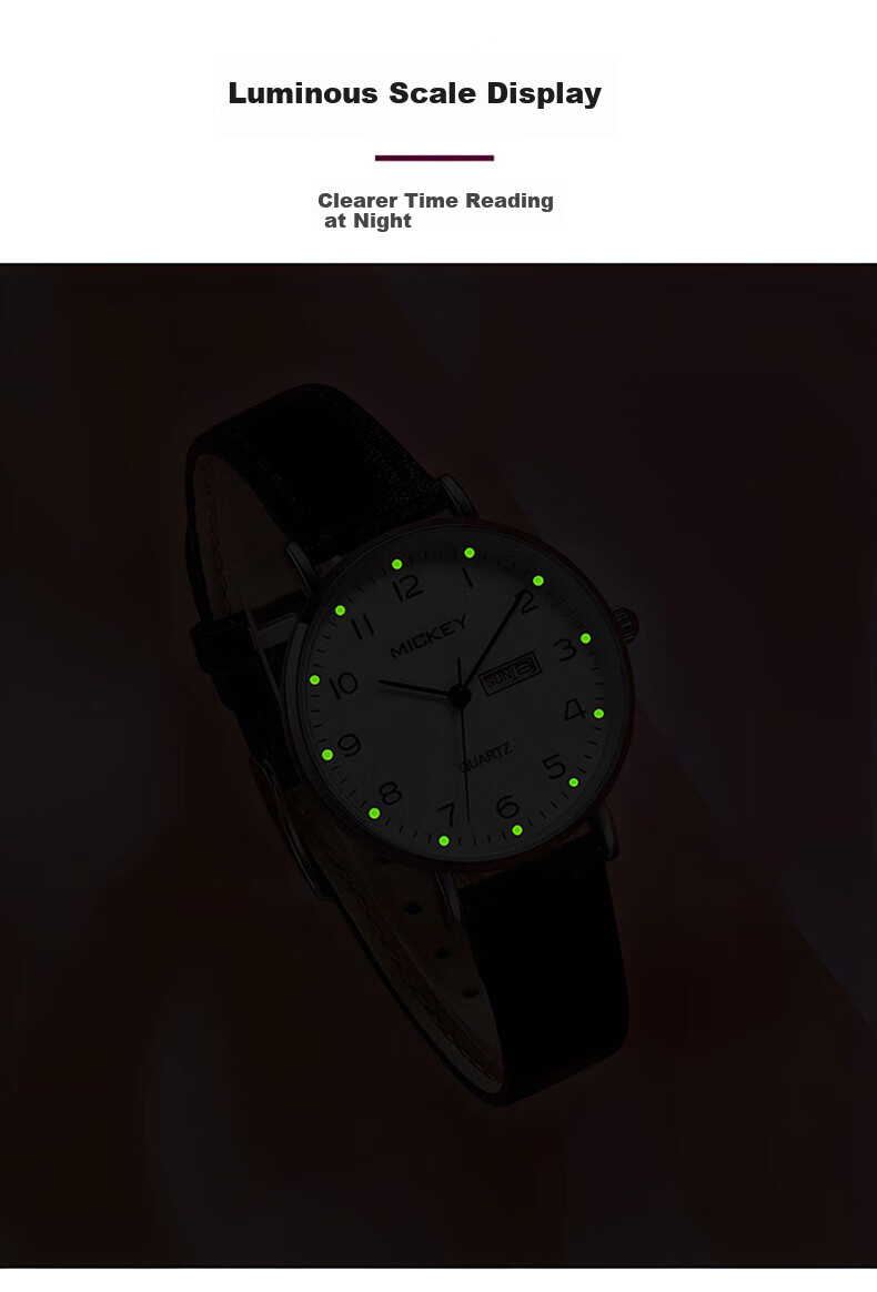 Disney Women's Watch Junior High High School Ladies Niche Light Luxury Quartz New High-Value Silent Student Electronic Watch 13
