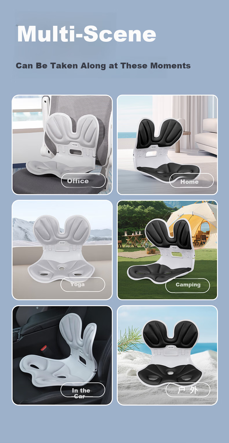 JAGO Lumbar Support Seat Cushion Waist Protector Long Sitting Office Backrest Integrated Waist Support Pad 9