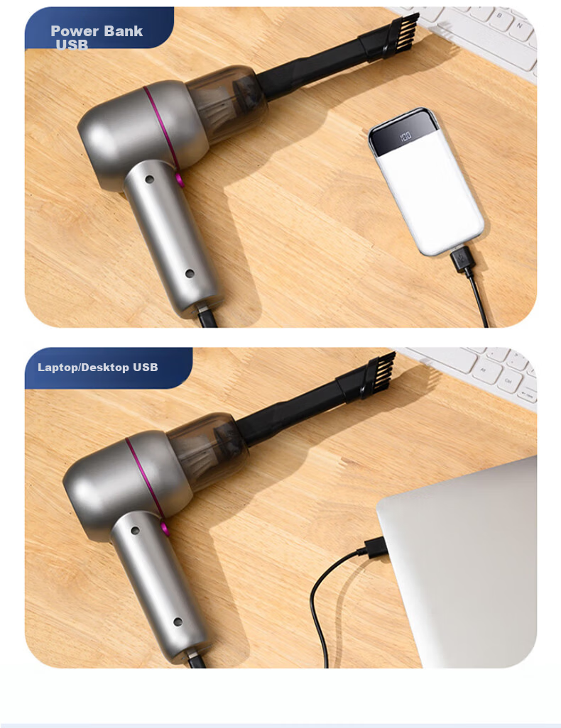 Youhuoda Mini Wireless Desktop Computer Vacuum Cleaner and Blower All-in-One Dust Removal Tool for Laptop, Desktop, Keyboard Cleaning 15