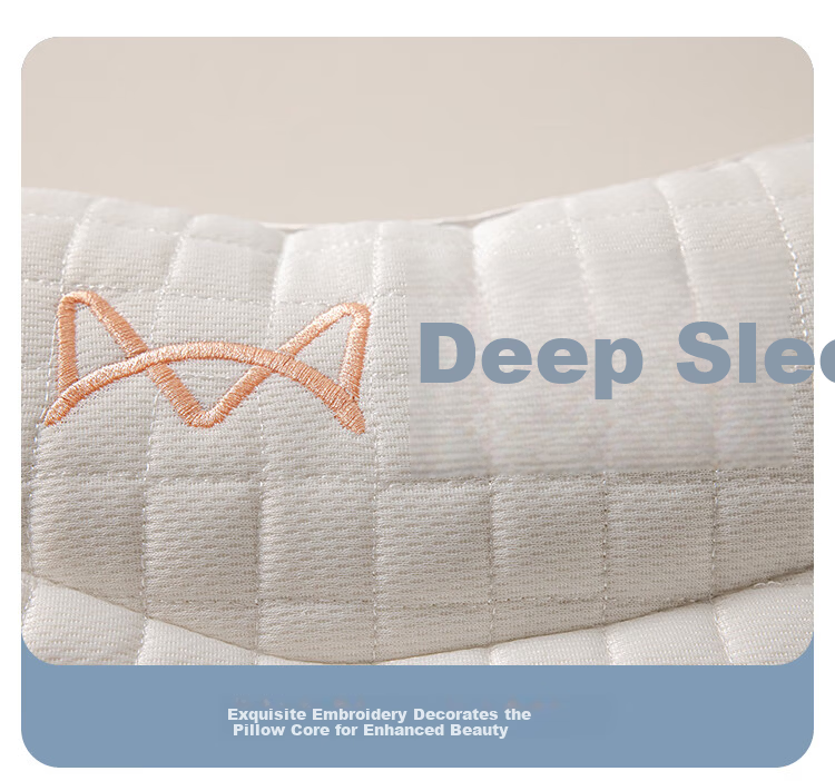 Miiow Latex Pillow Core Neck Support Sleep Aid Adult Side Sleep Pillow Home Use 48*74cm Pair 11