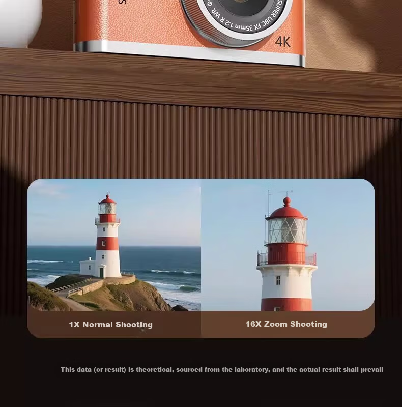 Black Cat Diary DK17 Digital Camera CCD Student Retro Campus Mini Camera Handheld Vlog Entry-Level Shooting Y03 Kids Card Instant Portable Photo Toy Gift Brown 64G 12