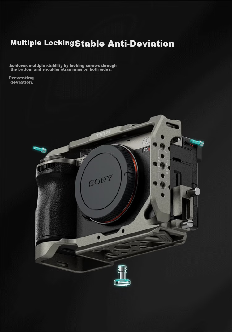 TILTA Iron Head Full Cage Camera Expansion Frame for Sony A7C II/A7CR A7C2 A7C Second Generation Cage Photography Kit - Black 5