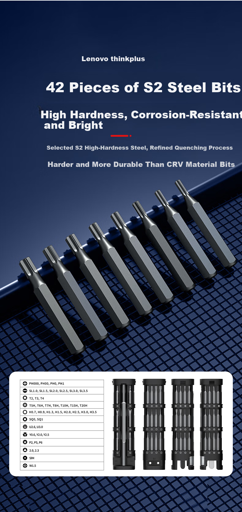 Lenovo 69-in-1 Multifunctional Screwdriver Set Computer Repair Manual Tool Kit Household Maintenance Hardware Tools 8