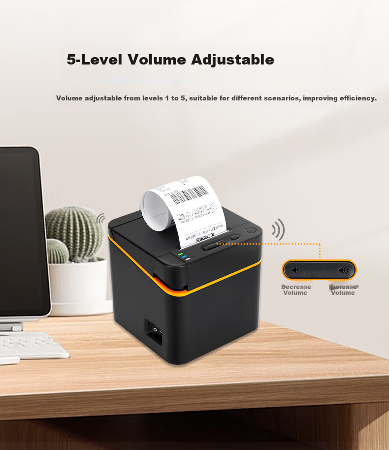 Dongwei 58mm Thermal Receipt Printer Bluetooth Voice Broadcast Meituan Ele.me Takeout Cash Register Paper Receipt Machine Supermarket Convenience Store Billing Machine 7