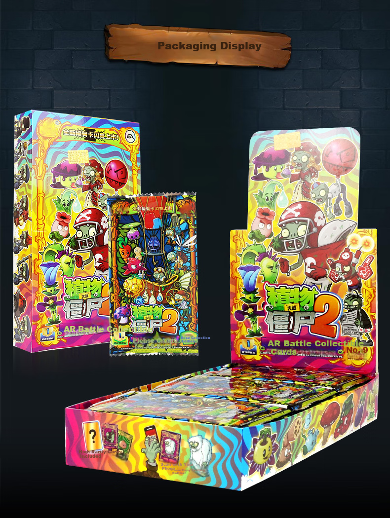 Fun Childhood Plants vs Zombies Card Toy 2 Classic Edition Boys Girls Full Star Collectible Birthday Gift 12