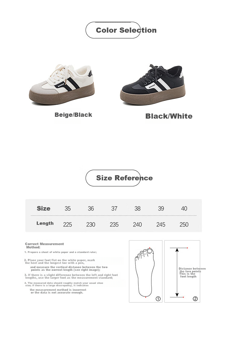 Warrior Official Women's Fleece-Lined Training Shoes 2026 Spring Summer Warm Sports Shoes Black White Size 37 6