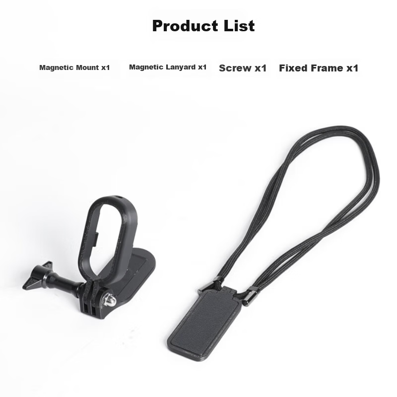 Qiye Protective Frame Magnetic Mount for Insta360 GO3 Thumb Camera Accessories GO3S Magnetic Neck Strap Anti-Lost Lanyard Desktop Stand 8
