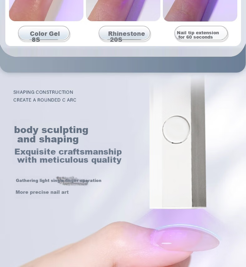 Feihou One-Button Nail Lamp Portable Handheld Nail Dryer Screen Display High-Intensity Focused Quick-Dry Small Home UV LED Gel Curing Lamp 7