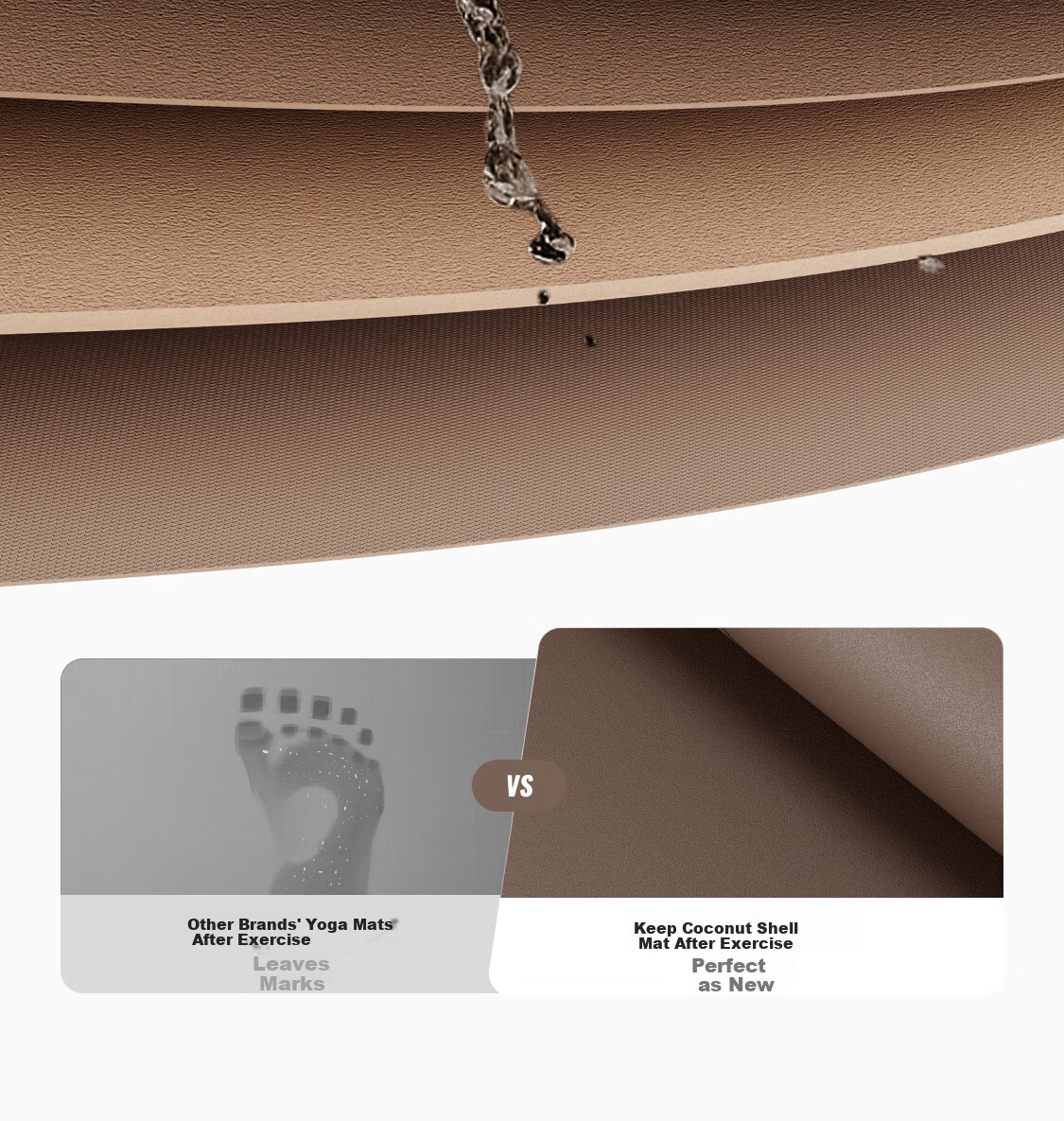 Keep Yoga Mat Fitness Mat Home Use 2025 New Professional Non-Slip Shock Absorption Natural Rubber Coconut Shell Mat Gravel Sand Color 9