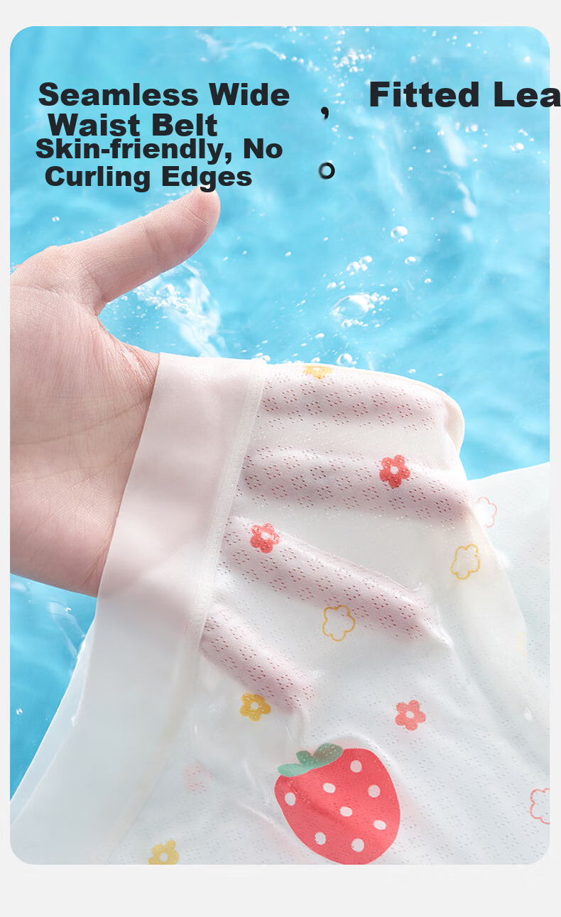 Mianqixiong [Silk Antibacterial Crotch] Children's Underwear Girls Ice Silk Boxer Briefs Baby Girls Summer Thin Four-Point Pants 7