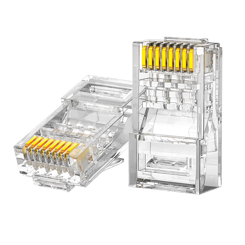 CHOOSEAL (CHOSEAL) Cat6 Unshielded Crystal Head, RJ45 10Gbps Professional-Grade Network Connector, Cat6a Computer 8P8C Ethernet Cable Plug, Pack of 20, QS9095Z20