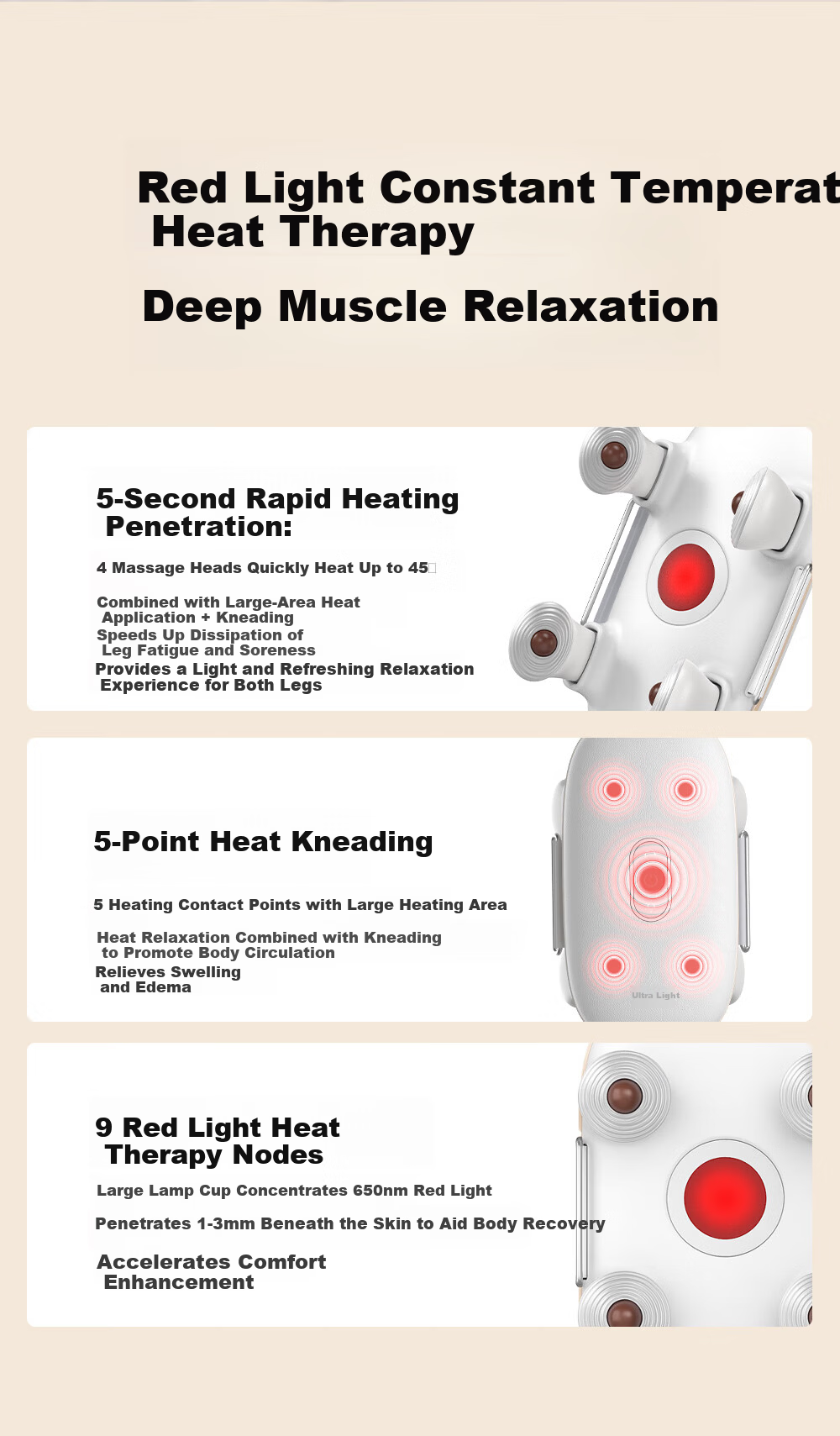 Breo Leg Massager T1 Calf Massager Slimming Leg Shaping Kneading Heat Therapy Calf Massager Muscle Warmer Gift for Parents and Girlfriend Birthday 11