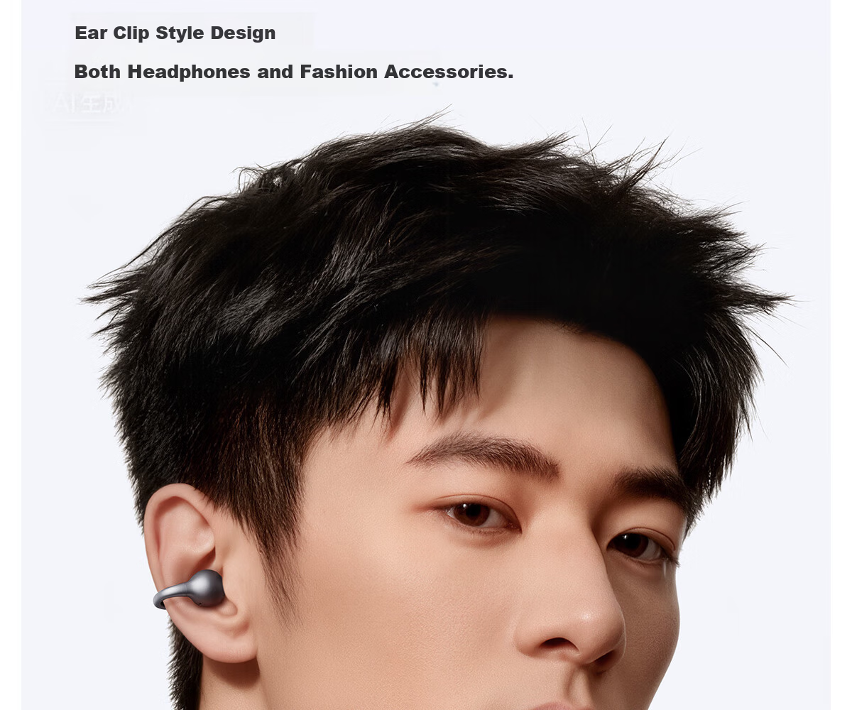 Edifier Halo Clip Clip-On Trendy Bluetooth Earphones Cyber Abyss Lighting Bluetooth 6.1 35H Long Battery Life Compatible with Apple Huawei Xiaomi Phantom Silver 11