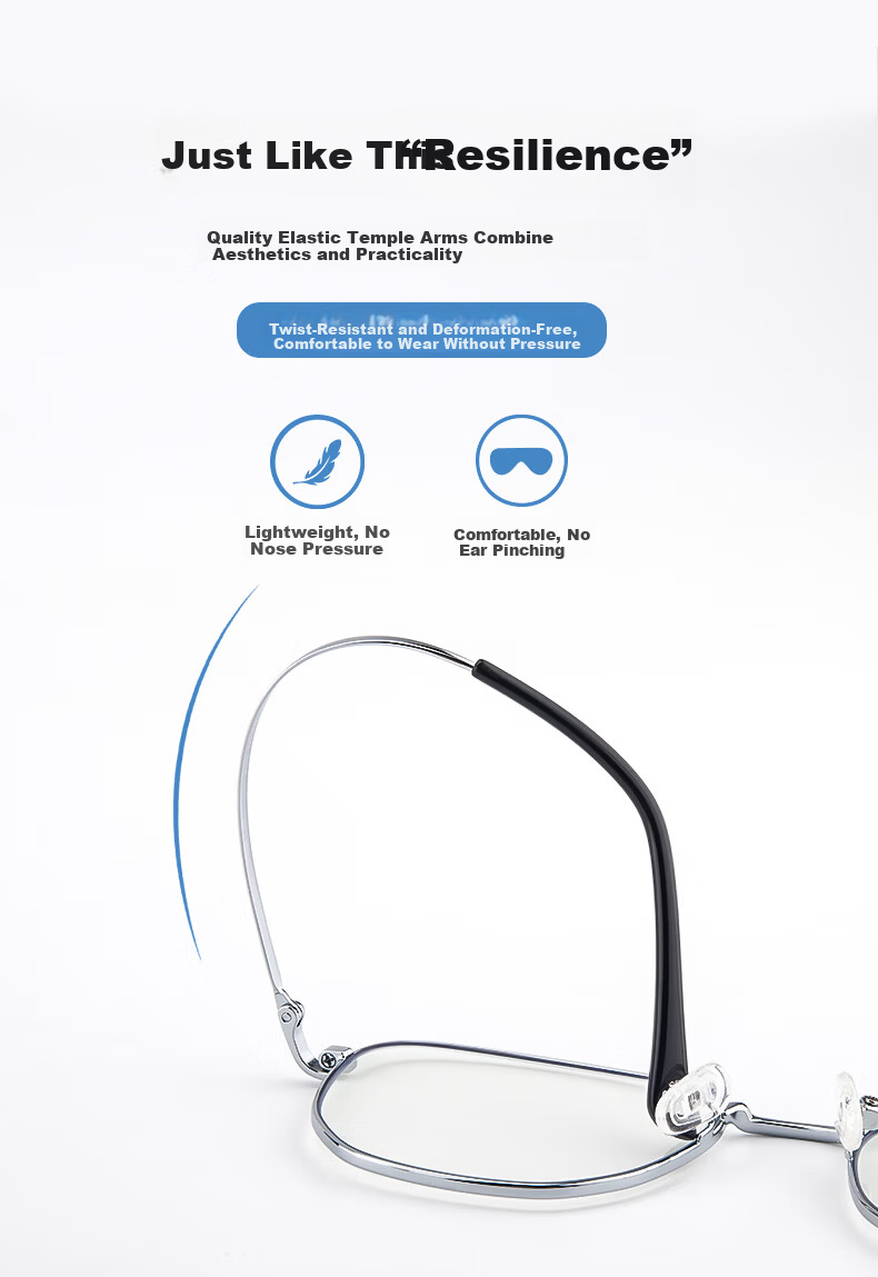 Gameking Blue Light Blocking Anti-Radiation Eyeglass Frame for Men and Women, Prescription Ready, Model 8206 Black 5