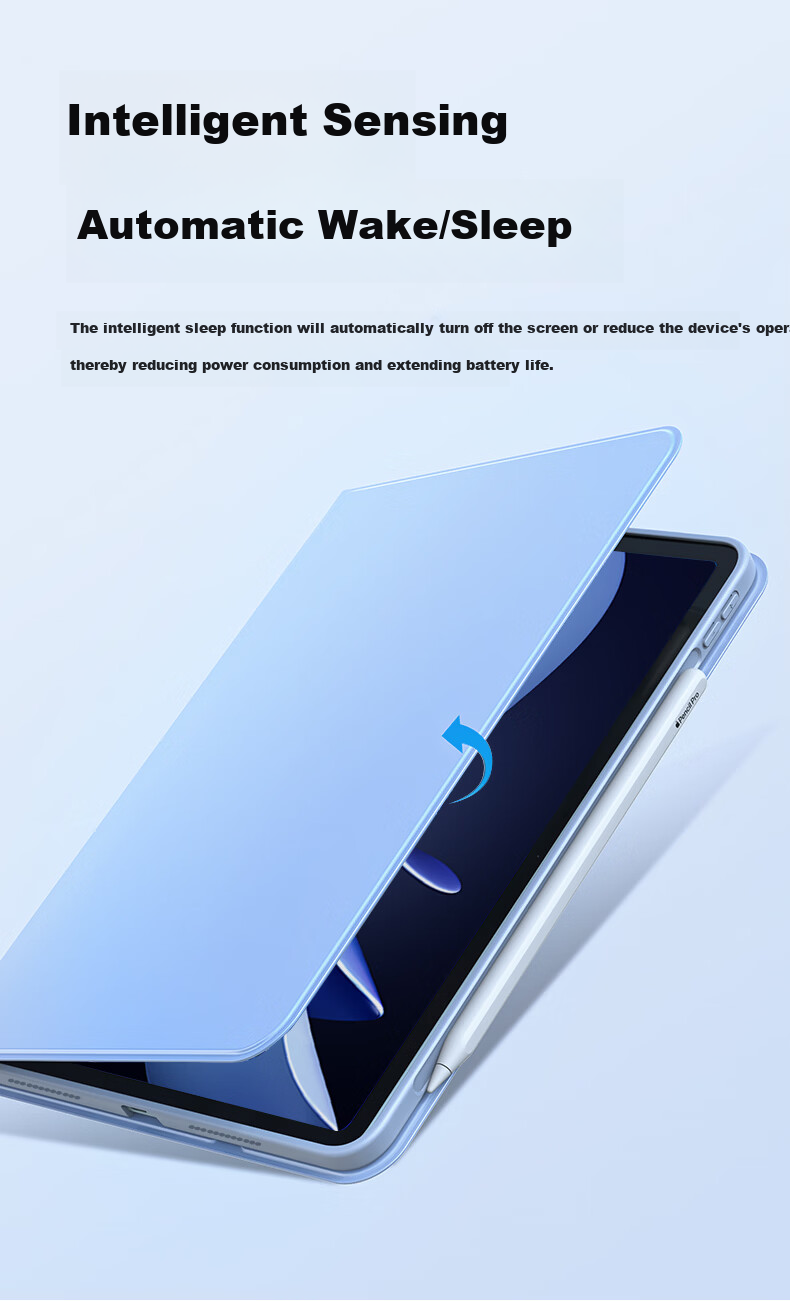 Pisen Huawei MatePad 11.5/11.5s Case 26/25/24 Models 360° Rotatable Horizontal and Vertical Lightweight Soft Blue Cover 7