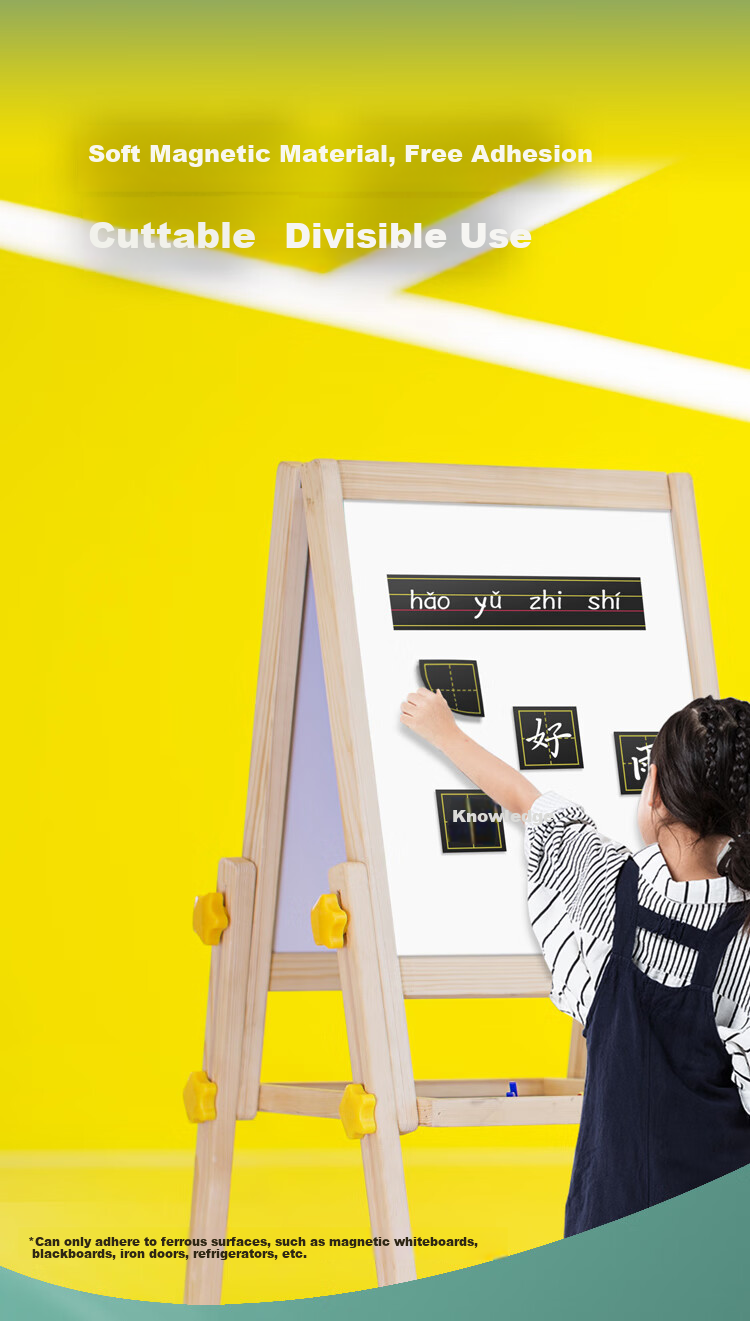 AUCS Magnetic Blackboard Stickers Green Grid Chalkboard Teaching Wall Stickers for Elementary School Magnetic Adsorption Non-Damaging Wall Refrigerator Stickers 90*15cm Frosted Green 2 Pieces 4