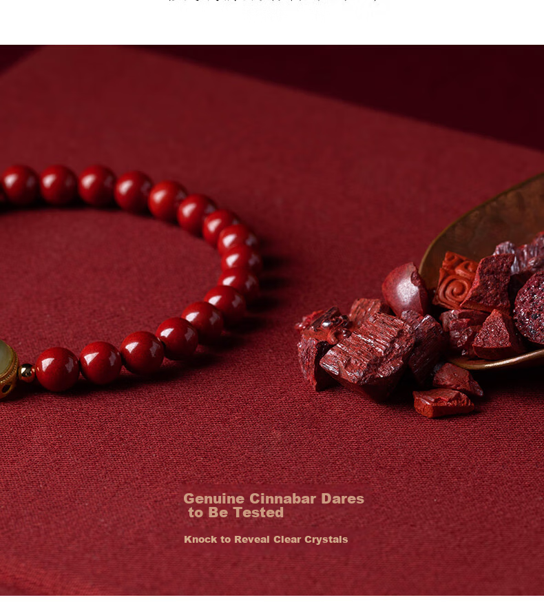 Li Juming 2026 Year of the Horse Cinnabar Bracelet Amulet Hetian Jade Safety Gourd Purple Gold Sand Women's New Year Gift 5