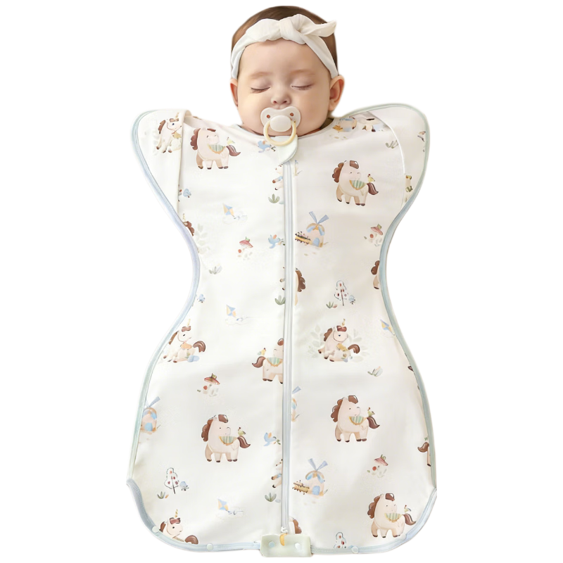 AIBEDILA Newborn Infant Swaddle Anti-Startle Chicken Wing Sleeping Bag Baby Spring Thin Four Seasons Universal
