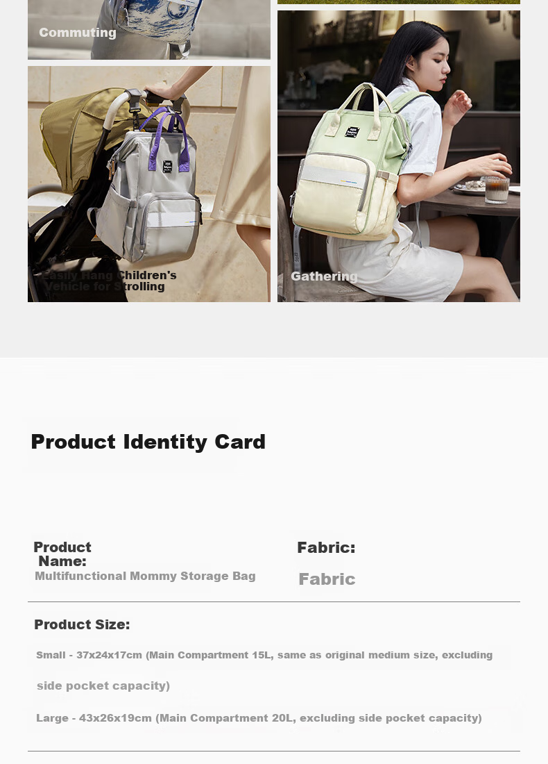 Babycare Travel Bag Business Trip Short Distance Outing Mommy Daddy Multi-Functional Fashion Portable Bag Future Dusk Yellow 7L 19