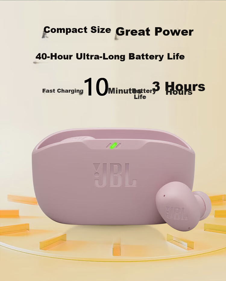 JBL WAVE BUDS 2 True Wireless Bluetooth Earphones, Active Noise Cancellation In-Ear Headphones for Calls And Music, Compatible with Apple, Huawei, Xiaomi Phones, Pink 4