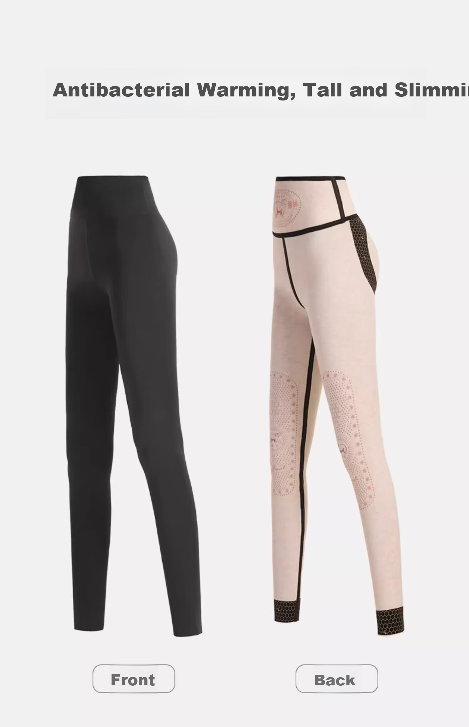 CAMEL Women's Sharkskin Fleece-Lined Tight Outdoor Running Black Yoga Leggings XL 1