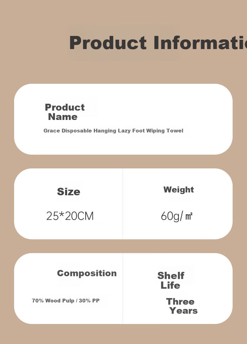 Grace Disposable Face Towels, 80 Sheets, Hanging Style, 20*30cm Large Size, Thickened Cotton Soft Wipes 7