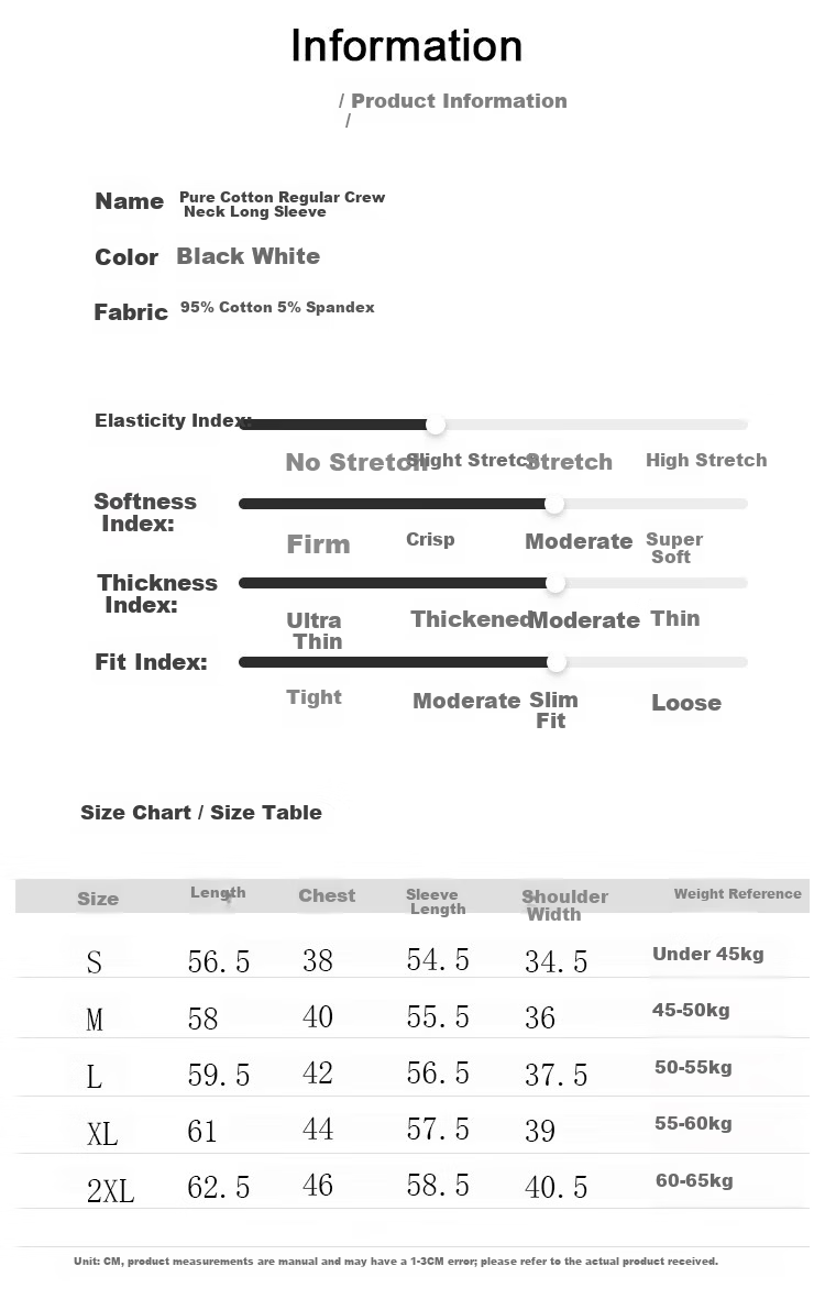 Woodpecker Women's Long Sleeve T-Shirt Pure Cotton Regular Shoulder Base Layer Spring Autumn Slim Fit Crew Neck Basic Comfortable Top Black XL 2