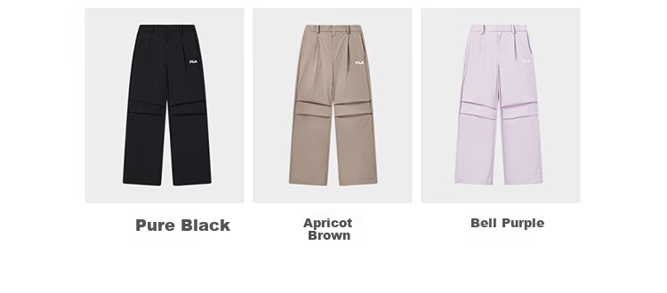 FILA Official Women's Woven Long Pants 2026 Summer New Moisture-Wicking Quick-Dry Sun-Protective Cargo Pants 1