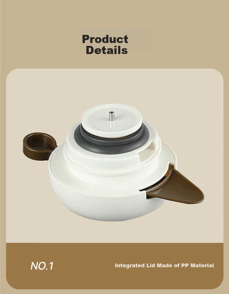 UKA Insulated Thermos Flask Household Large Capacity Glass Liner Kettle Student Dormitory Hot Water Bottle Warmer White Temperature Display 2.0L 15