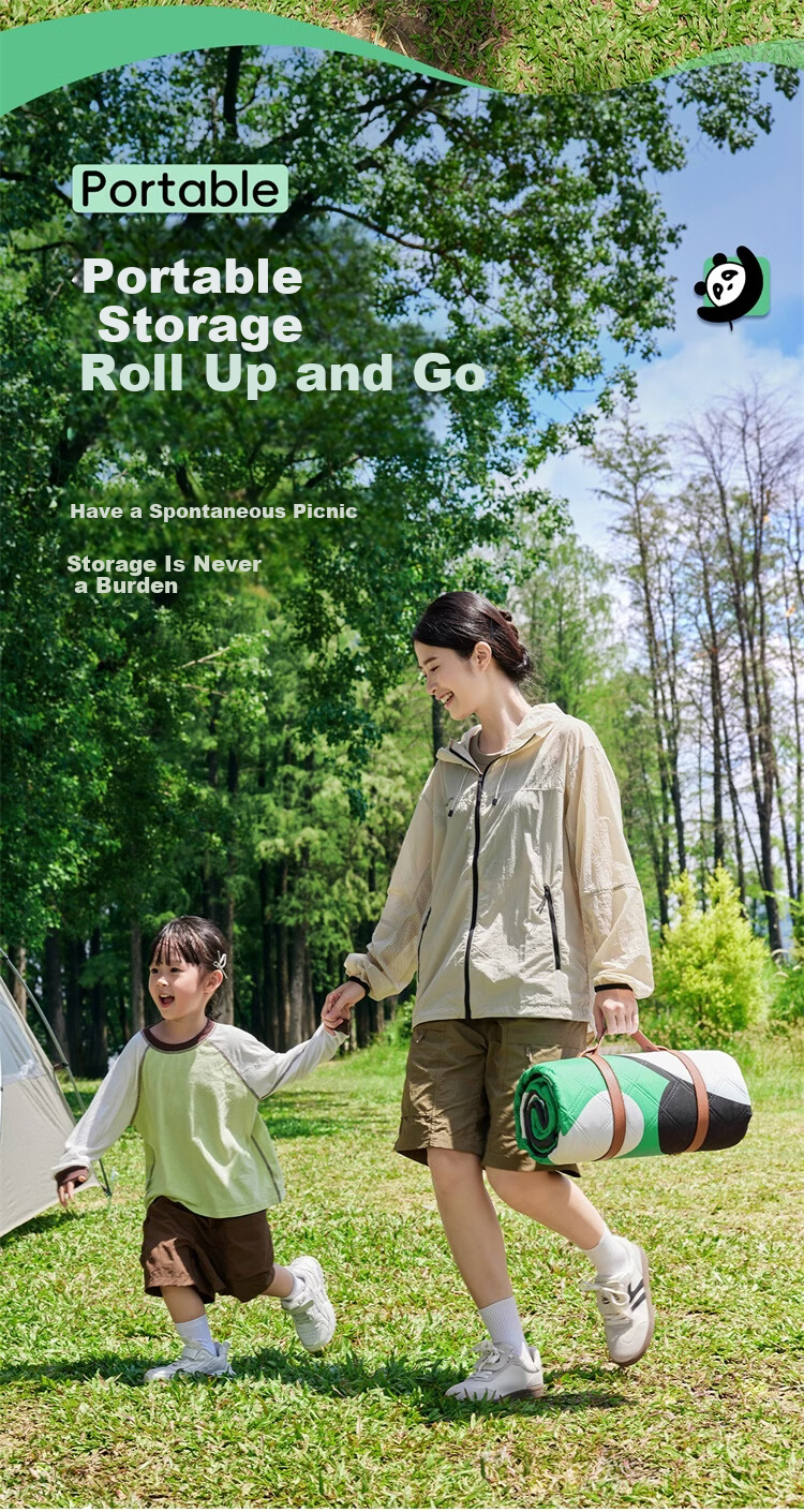 CAMEL Panda Picnic Mat Thickened Outdoor Camping Tent Moisture-Proof Waterproof Ground Mat P026 12