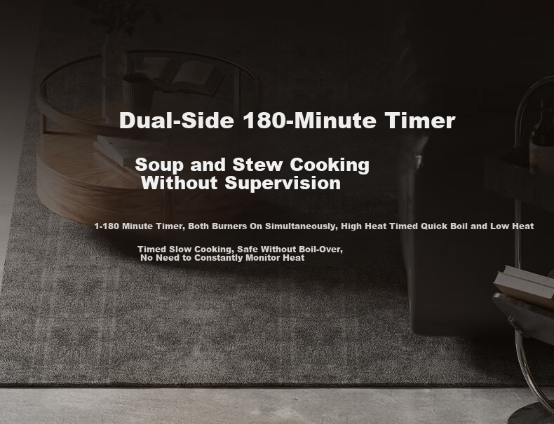 MeiLing Upgraded Dual-Side Timer Gas Stove 70% High Thermal Efficiency Built-in Desktop 5.2kW High Flame Natural Gas Cooker Double Burner Gas Stove Replacement 4