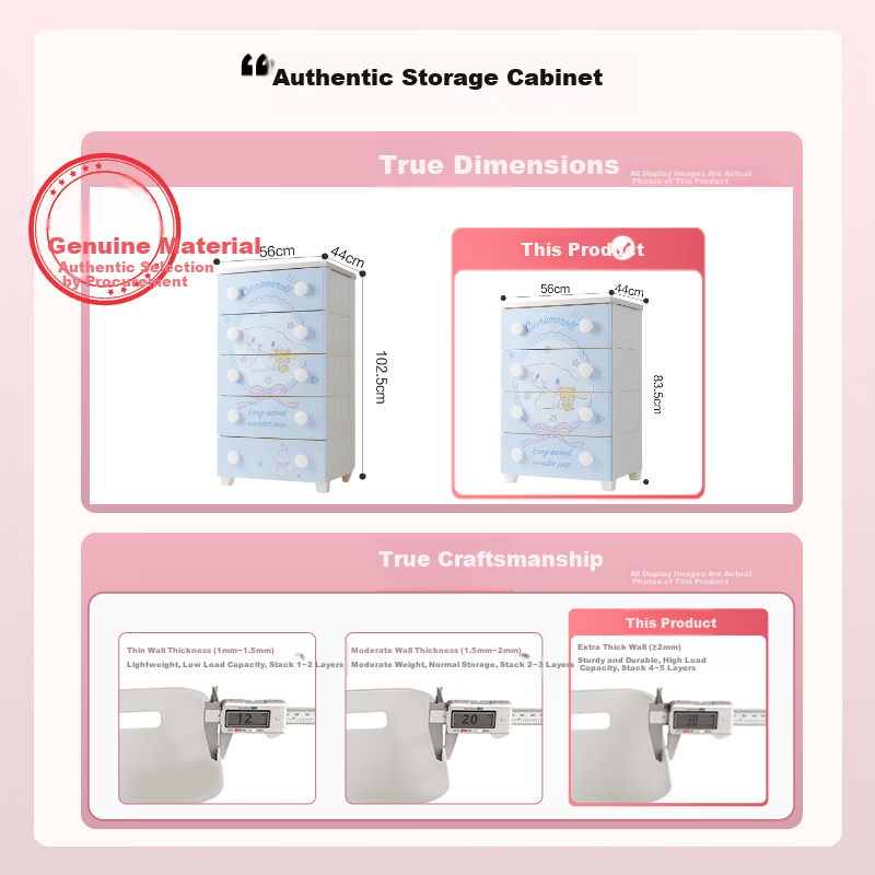 Iris Storage Cabinet Children's Wardrobe Thickened Odorless Cinnamon Dog Chest of Drawers Alice