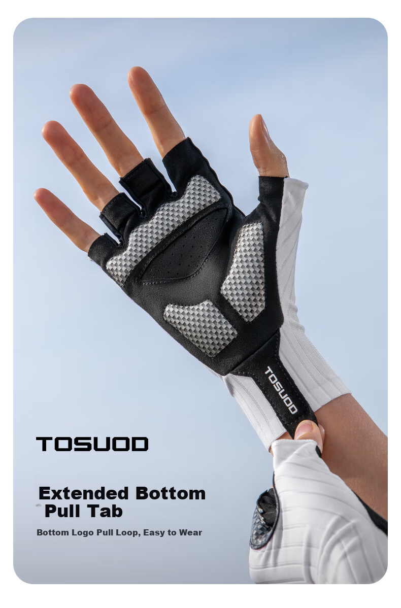 Tasiduizhang Bicycle Gloves, Half-Finger Riding Gloves for Men And Women, Road And Mountain Bike Breathable Silicone Shock-Absorbing Cycling Equipment, Black XL 12