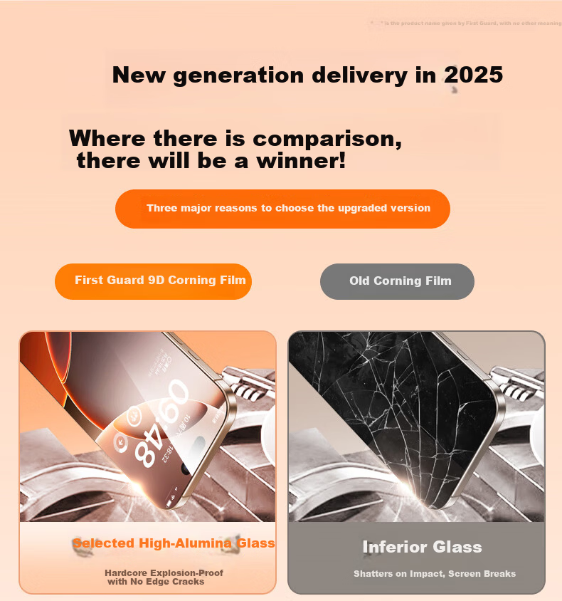 DIVI Dust-Free Case Instant Adhesive iPhone 16 Pro Max Tempered Glass Screen Protector Full Coverage Anti-Drop Anti-Fingerprint Smooth Touch 1 Piece 2