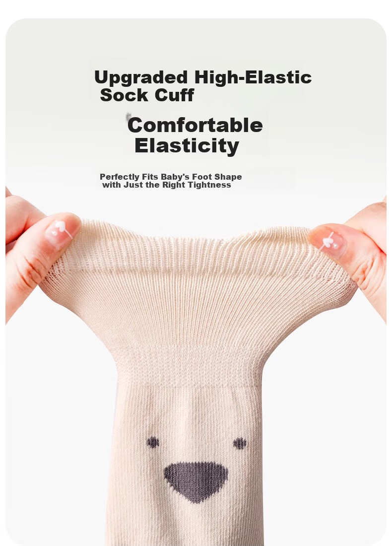 Aibaoshi Baby Socks for Spring And Autumn, Toddler Walking Floor Socks, Non-Slip Insulated Foot Covers, Children's Early Education Socks, Size L, 3 Pairs Pack, S725 4