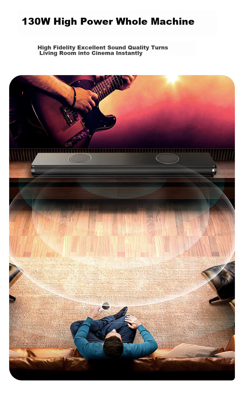 Newmine AK-600 Soundbar Home Theater Surround Sound Bluetooth Subwoofer for Living Room TV Projector Universal 3