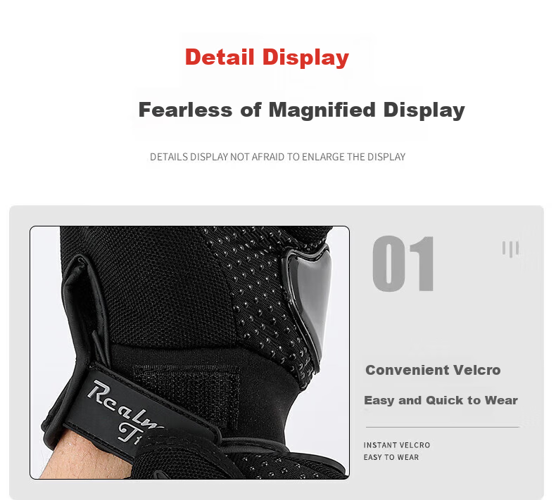 Chegui Mu Motorcycle Gloves Windproof Anti-fall Motorbike Riding Four-season Protective Full-finger Touchscreen Gloves 10