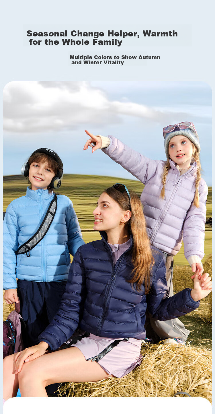 ASK JUNIOR Kids Down Jacket 25 Winter Boys Girls Duck Down Warm Lightweight Parent-Child Coat Black 110 9