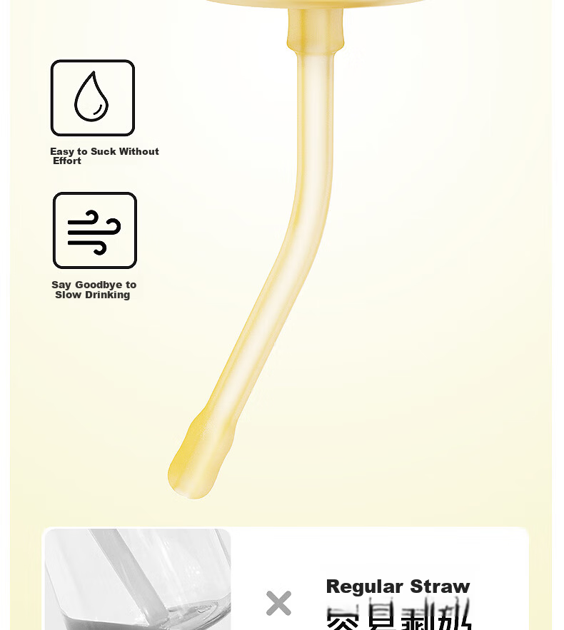 NEVS Kids Insulated Water Bottle Large Baby Direct Drinking Straw Cup School Use Kindergarten Thermos 350ml - Red 25