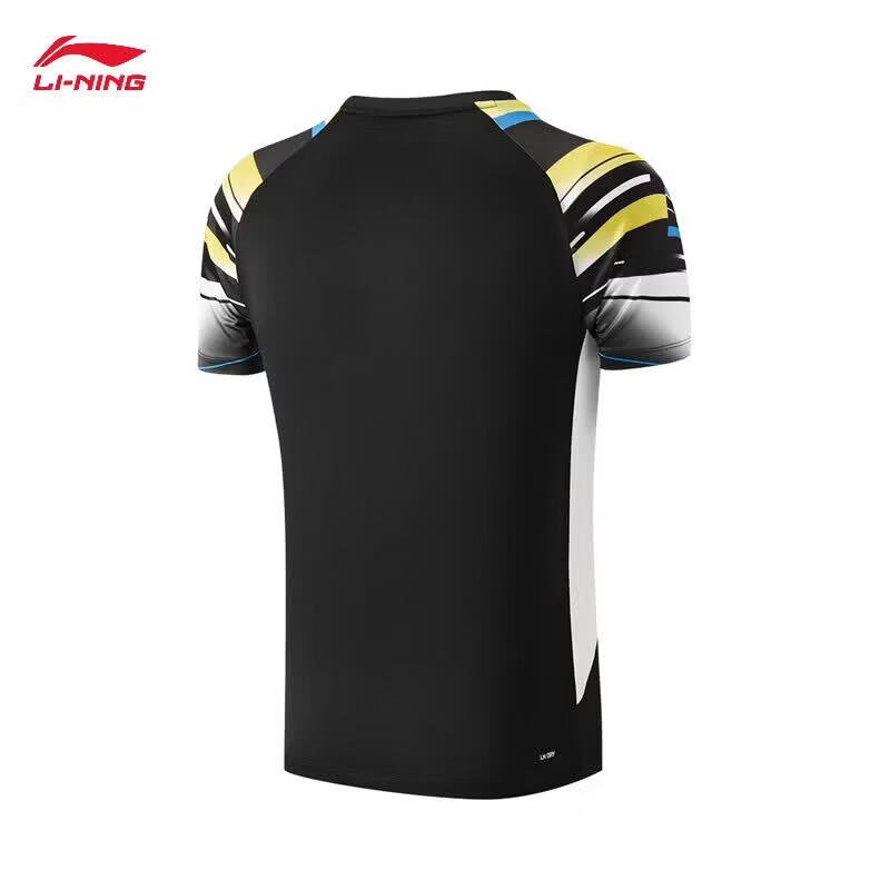 LI-NING Badminton Quick-Dry Breathable Lightweight Unisex Soft Comfortable Professional Match Set Short Sleeve Shirt and Shorts Men 3