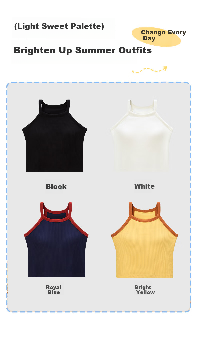 Bandgewoo Women's I-Shaped Strap Tank Top with Chest Pad Sports Fitness Bra Innerwear Base Layer Backless Shirt Outerwear 2025 7