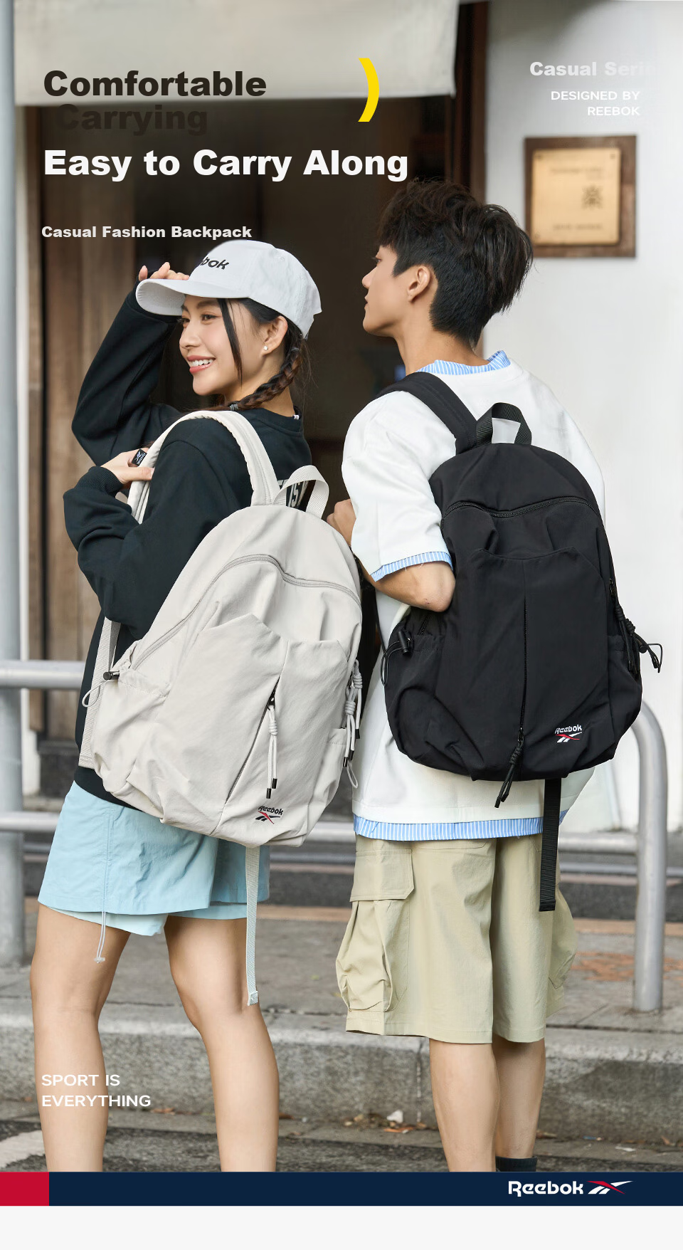 Reebok New Men's Sports Casual Large Capacity Backpack for High School and College Students Commuter School Bag Women Ginger Yellow 1
