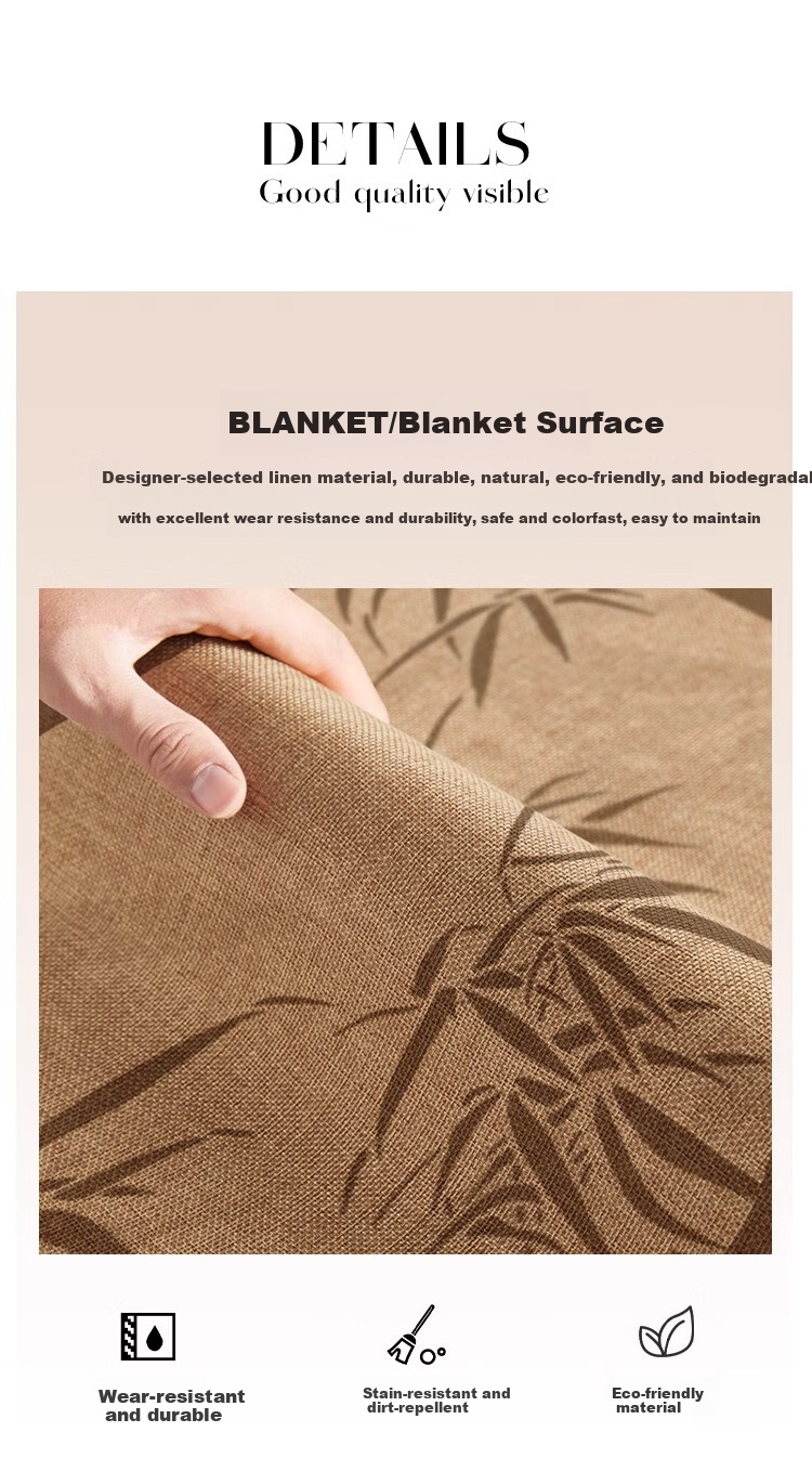 Yinshang Imitation Linen Entrance Door Mat Non-Slip Carpet Premium Indoor Entryway Rug Foot Mat 3