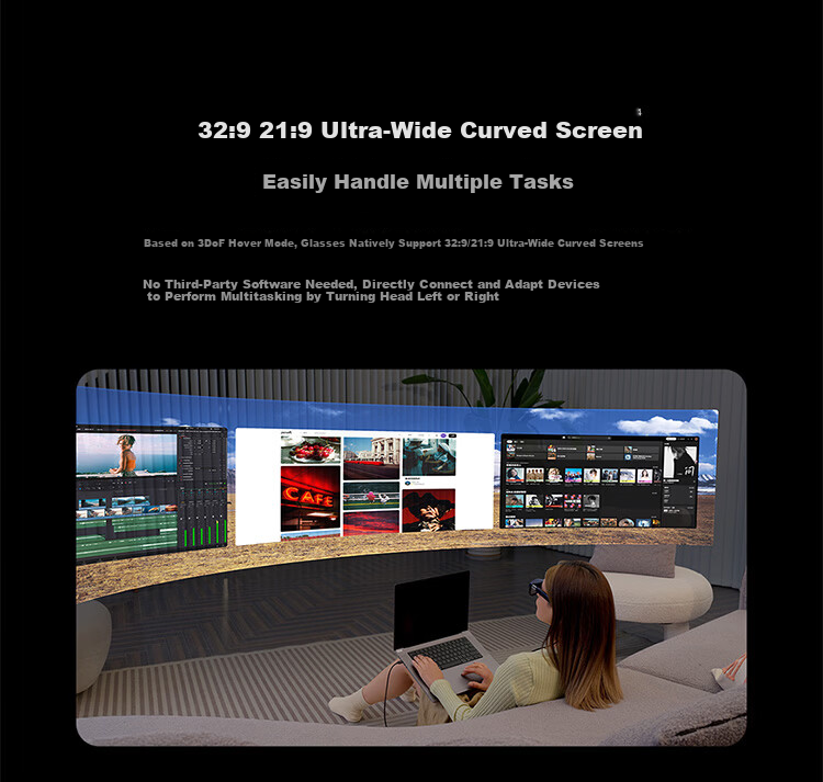 XREAL One Pro AR Smart Glasses 556" Portable Display 57° FOV Self-developed X1 Chip Native 3DoF Hovering Movie Glasses Non-VR AI Glasses Size M 22