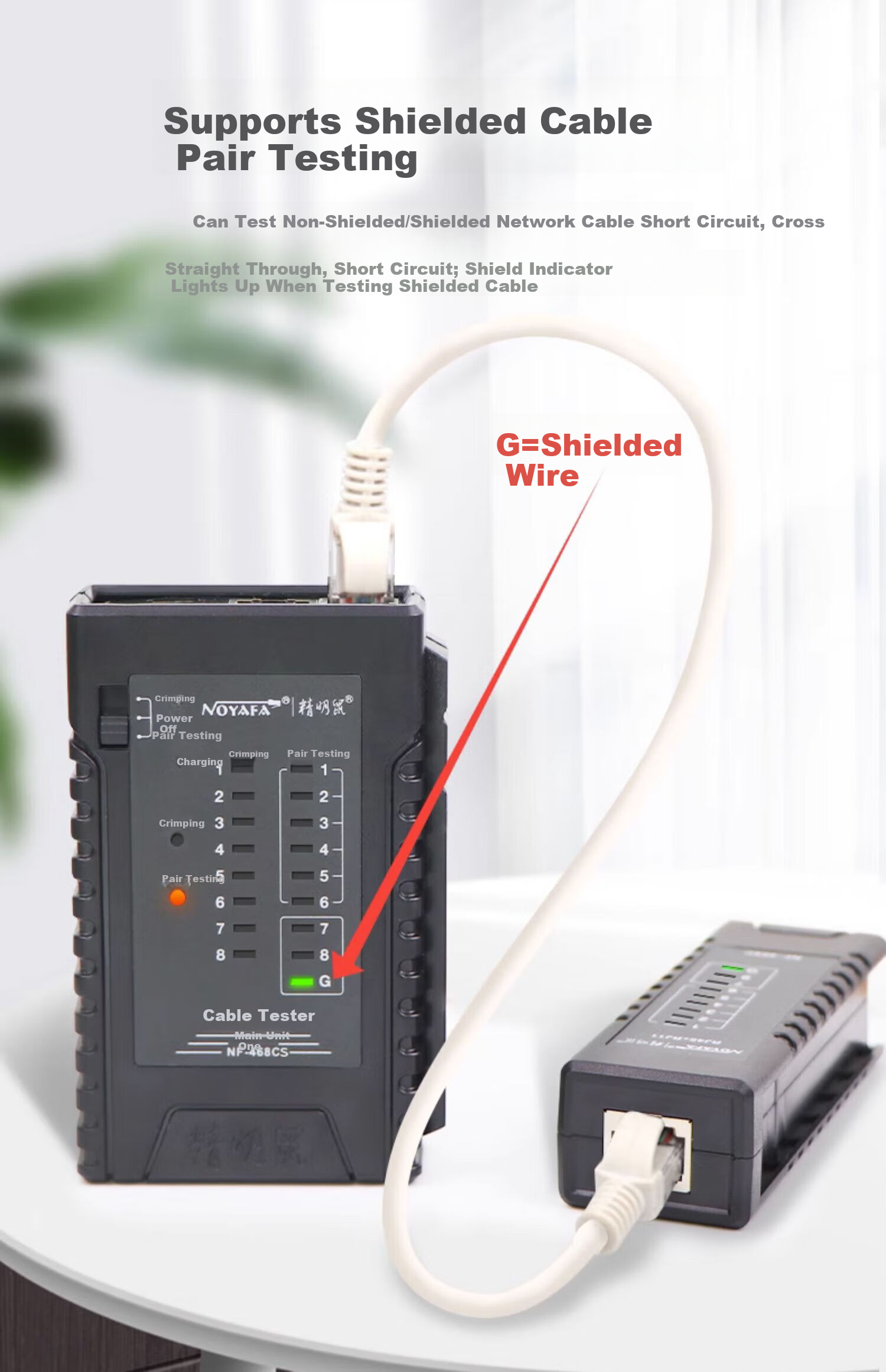 Smart Mouse NF-468CS Network Cable Tester RJ45 RJ11 Line Detector Single-Head Network Telephone Cable Tester 13